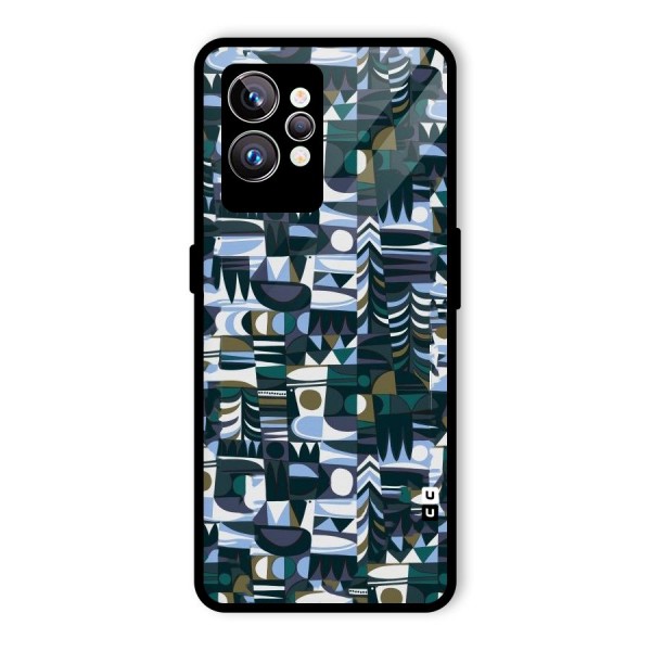 Abstract Blues Glass Back Case for Realme GT2 Pro