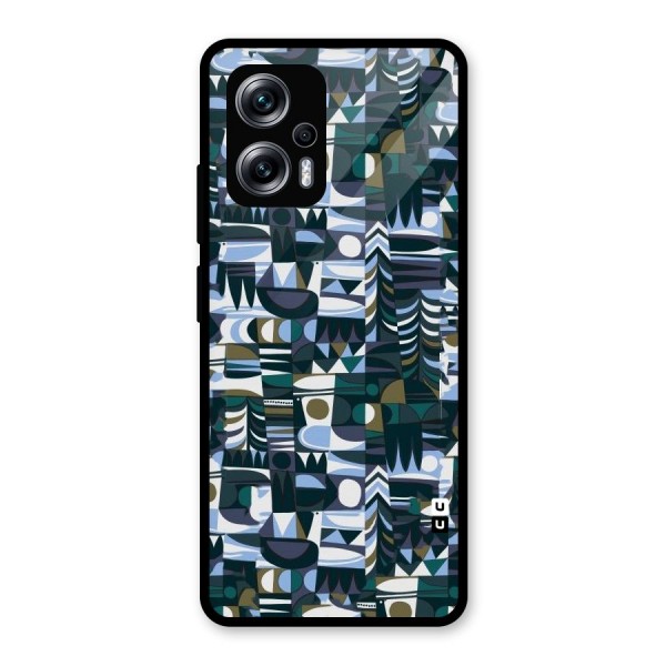 Abstract Blues Glass Back Case for Redmi K50i