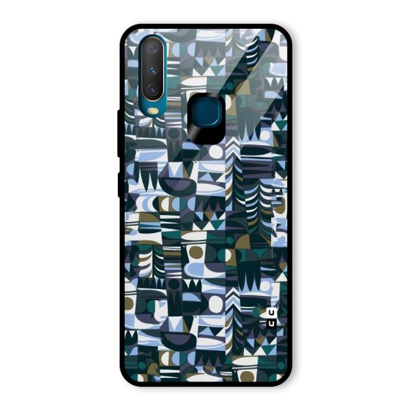 Abstract Blues Glass Back Case for Vivo Y12