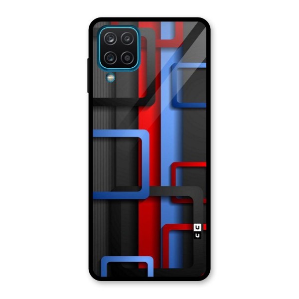 Abstract Box Glass Back Case for Galaxy A12