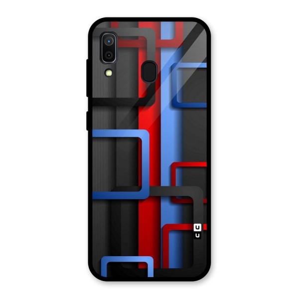 Abstract Box Glass Back Case for Galaxy A30