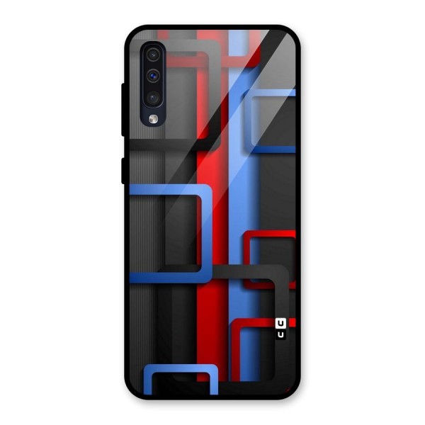 Abstract Box Glass Back Case for Galaxy A50s