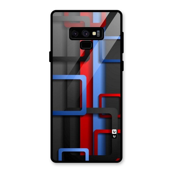 Abstract Box Glass Back Case for Galaxy Note 9