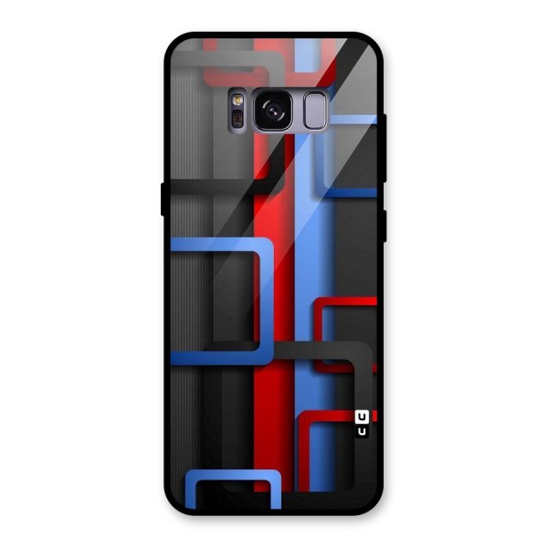 Abstract Box Glass Back Case for Galaxy S8