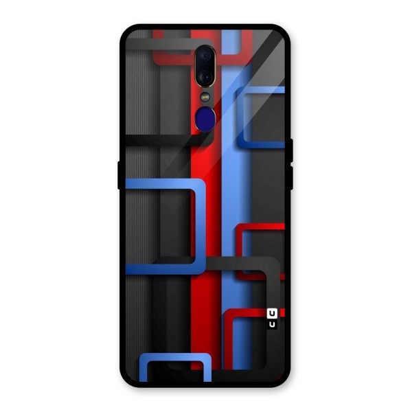 Abstract Box Glass Back Case for Oppo F11