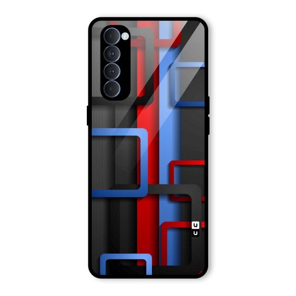 Abstract Box Glass Back Case for Oppo Reno4 Pro