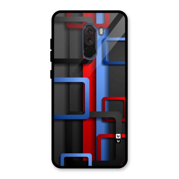 Abstract Box Glass Back Case for Poco F1