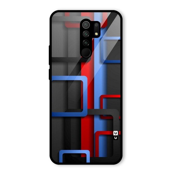 Abstract Box Glass Back Case for Redmi 9 Prime