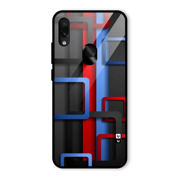 Abstract Box Glass Back Case for Redmi Note 7S