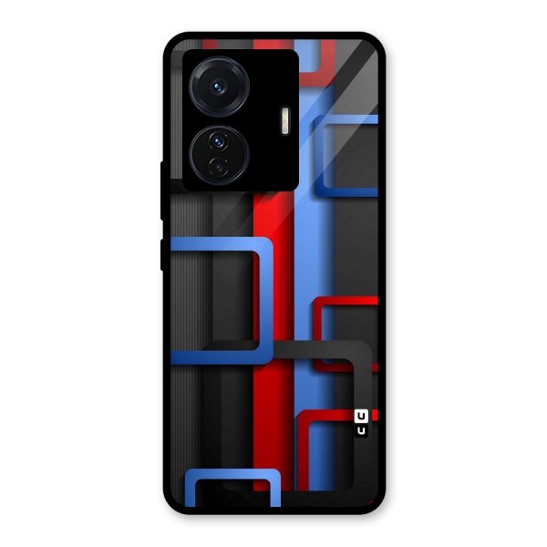 Abstract Box Glass Back Case for Vivo T1 Pro