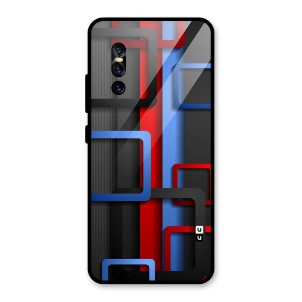 Abstract Box Glass Back Case for Vivo V15 Pro