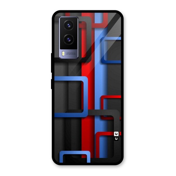 Abstract Box Glass Back Case for Vivo V21e 5G