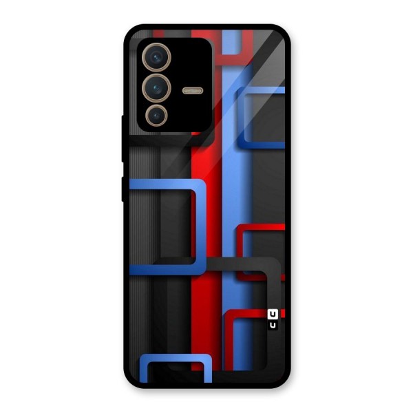 Abstract Box Glass Back Case for Vivo V23 5G