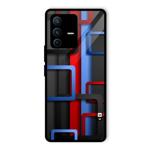 Abstract Box Glass Back Case for Vivo V23 Pro