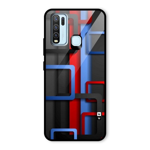 Abstract Box Glass Back Case for Vivo Y30