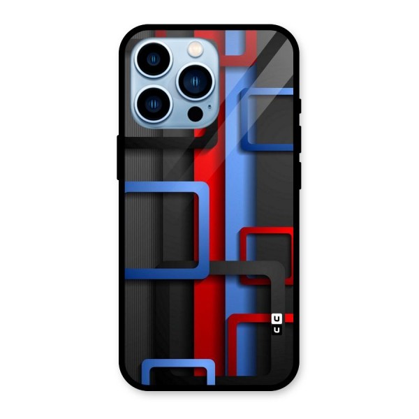 Abstract Box Glass Back Case for iPhone 13 Pro