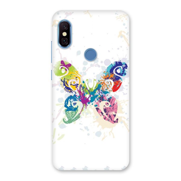 Abstract Butterfly Back Case for Redmi Note 6 Pro