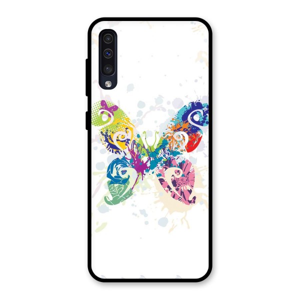 Abstract Butterfly Glass Back Case for Galaxy A50s