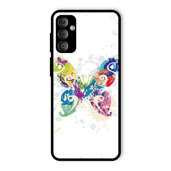 Abstract Butterfly Glass Back Case for Galaxy F23