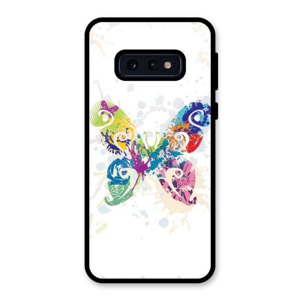 Abstract Butterfly Glass Back Case for Galaxy S10e