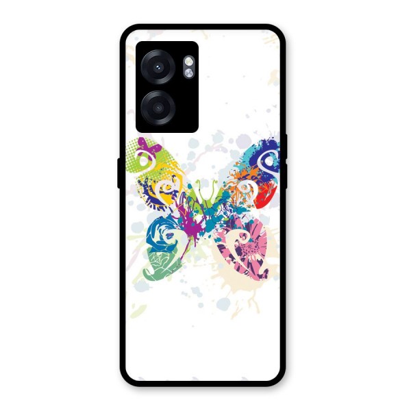 Abstract Butterfly Glass Back Case for Oppo K10 (5G)