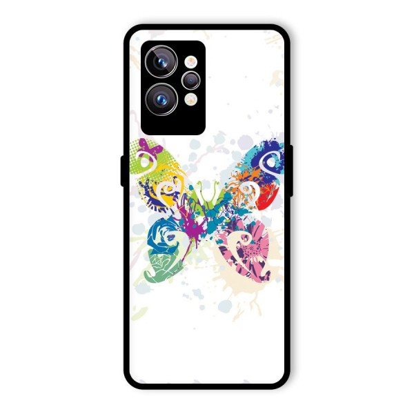 Abstract Butterfly Glass Back Case for Realme GT2 Pro