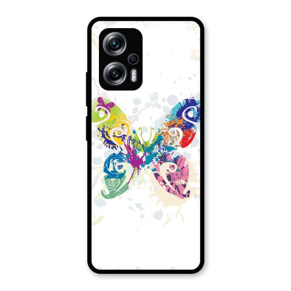 Abstract Butterfly Glass Back Case for Redmi K50i