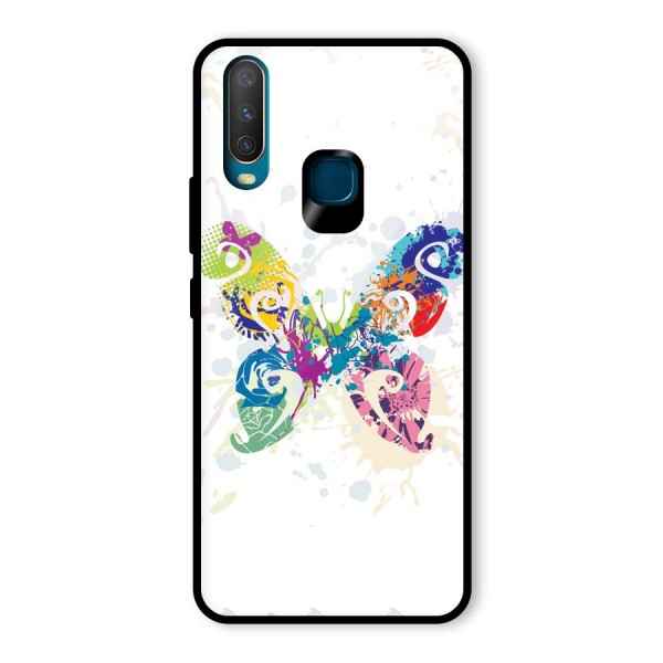 Abstract Butterfly Glass Back Case for Vivo Y12