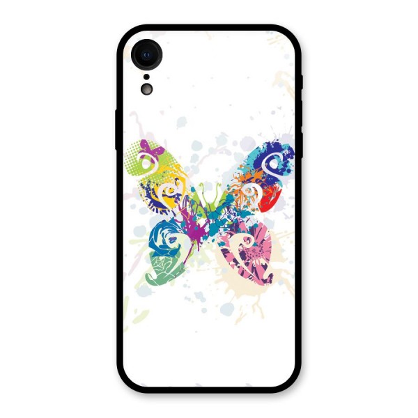 Abstract Butterfly Glass Back Case for XR