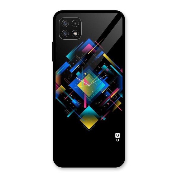 Abstract Clock Glass Back Case for Galaxy A22 5G