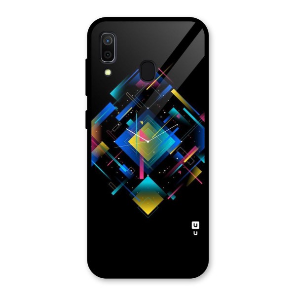 Abstract Clock Glass Back Case for Galaxy A30