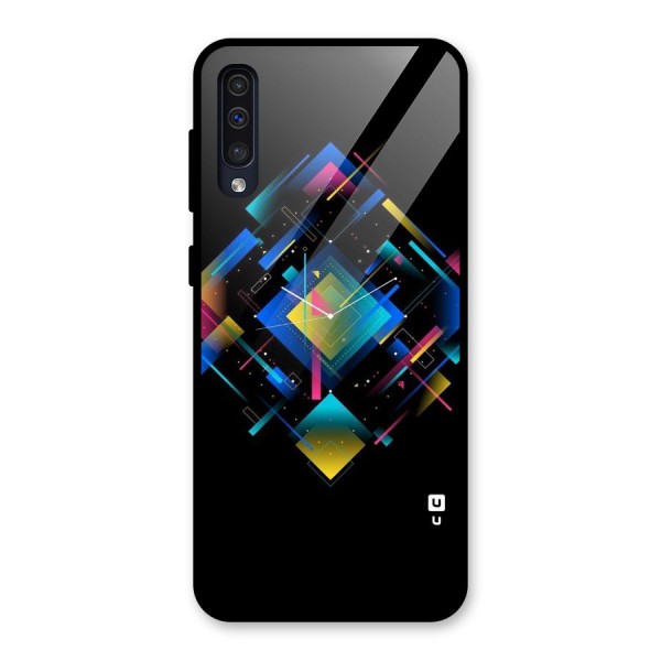 Abstract Clock Glass Back Case for Galaxy A50s