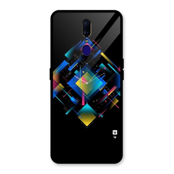 Abstract Clock Glass Back Case for Oppo F11