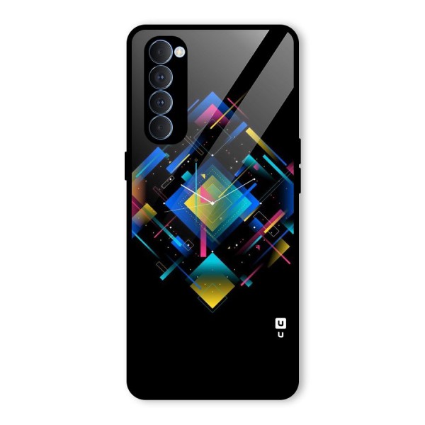 Abstract Clock Glass Back Case for Oppo Reno4 Pro