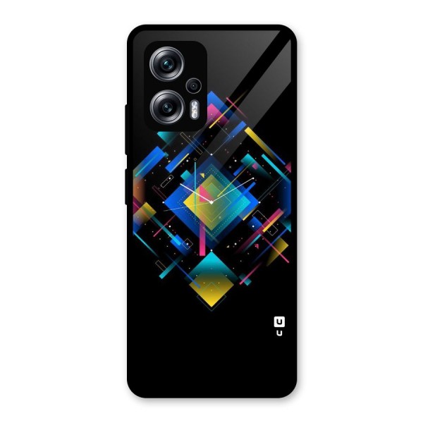 Abstract Clock Glass Back Case for Redmi K50i