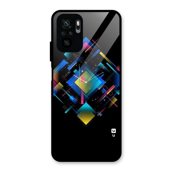 Abstract Clock Glass Back Case for Redmi Note 10