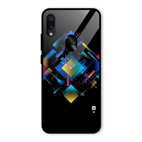 Abstract Clock Glass Back Case for Redmi Note 7