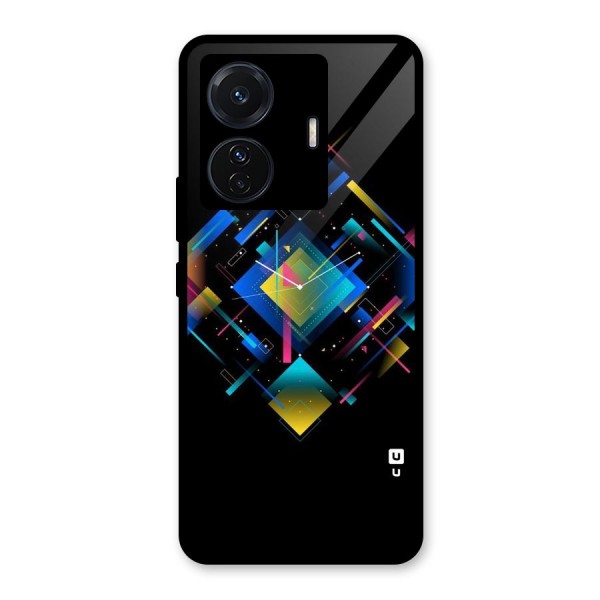 Abstract Clock Glass Back Case for Vivo T1 Pro