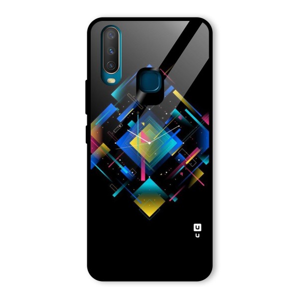 Abstract Clock Glass Back Case for Vivo Y12