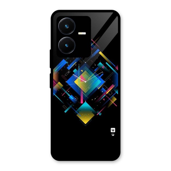 Abstract Clock Glass Back Case for Vivo Y22