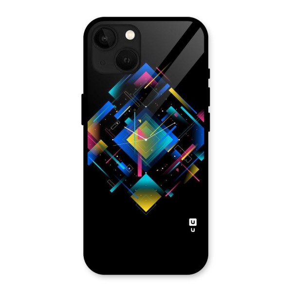 Abstract Clock Glass Back Case for iPhone 13