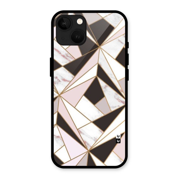 Abstract Corners Glass Back Case for iPhone 13