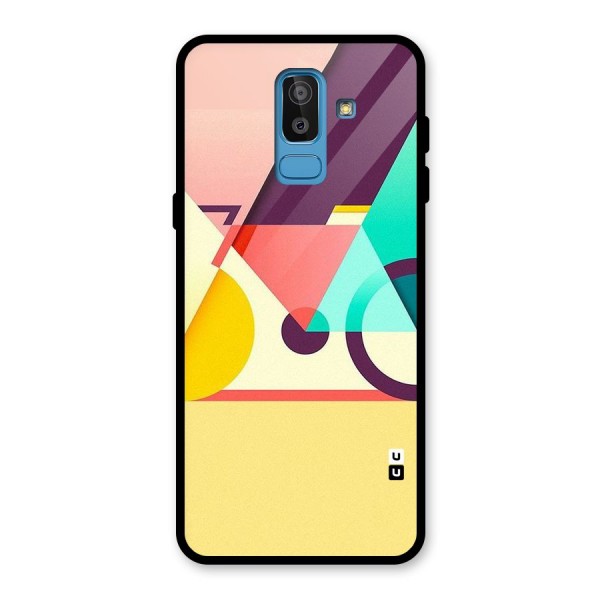 Abstract Cycle Glass Back Case for Galaxy J8