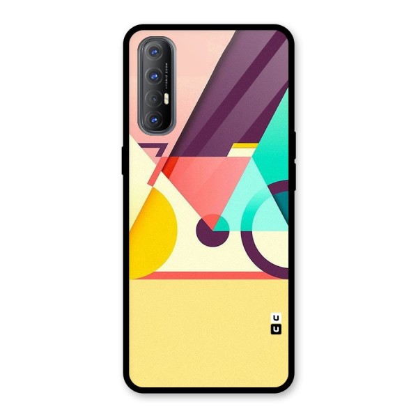 Abstract Cycle Glass Back Case for Oppo Reno3 Pro