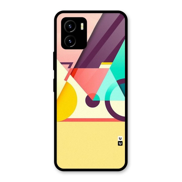 Abstract Cycle Glass Back Case for Vivo Y15s