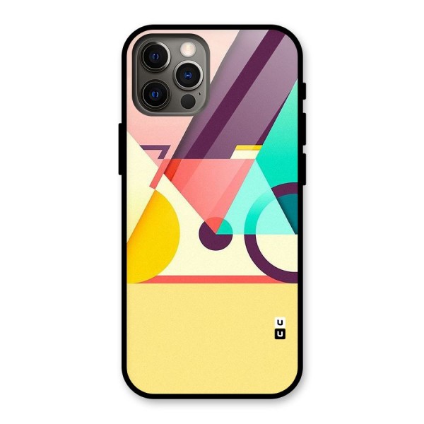 Abstract Cycle Glass Back Case for iPhone 12 Pro