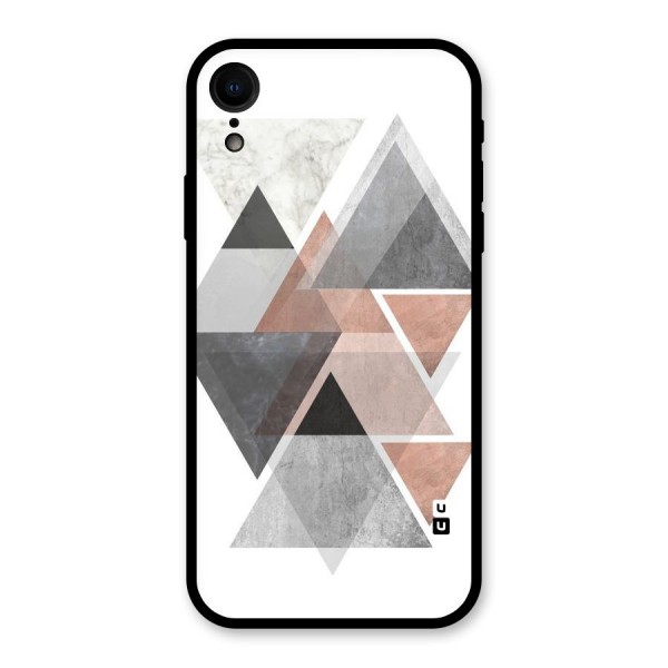 Abstract Diamond Pink Design Glass Back Case for XR