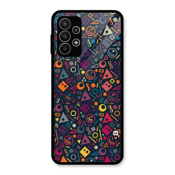 Abstract Figures Glass Back Case for Galaxy A23