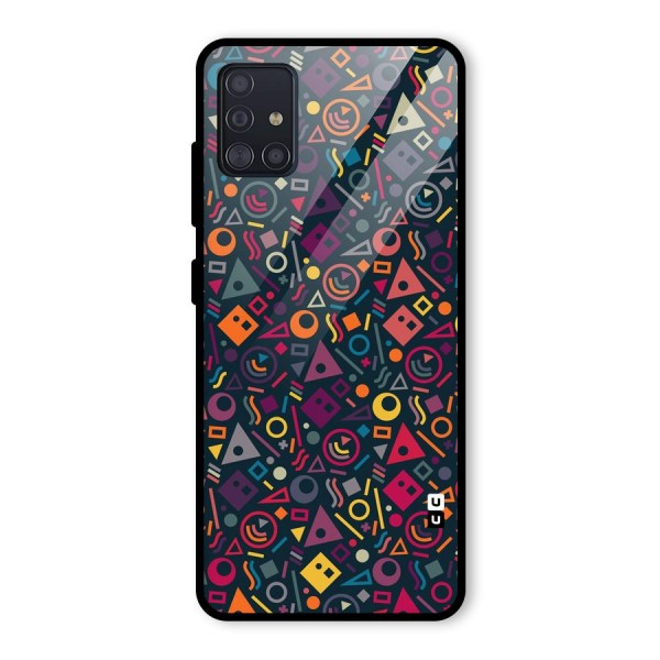 Abstract Figures Glass Back Case for Galaxy A51