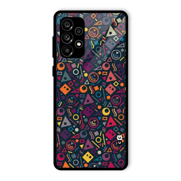 Abstract Figures Glass Back Case for Galaxy A73 5G